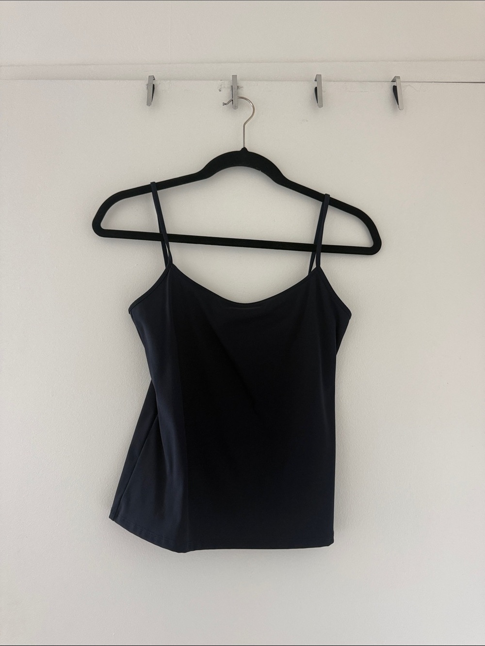 Mango Black Slim Spaghetti Strap Cami